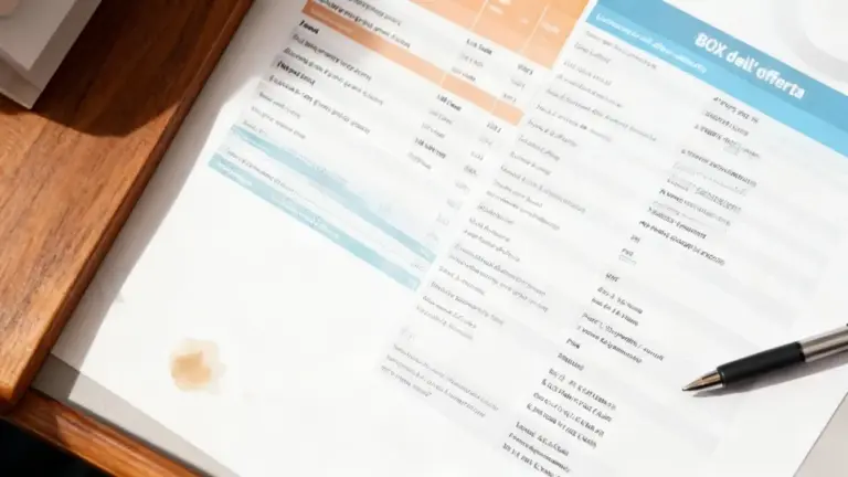 Una bolletta dell’elettricità su un tavolo con una penna accanto