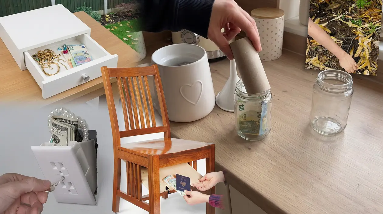 Diverse idee per nascondere soldi in casa, come barattoli, mobili e prese elettriche